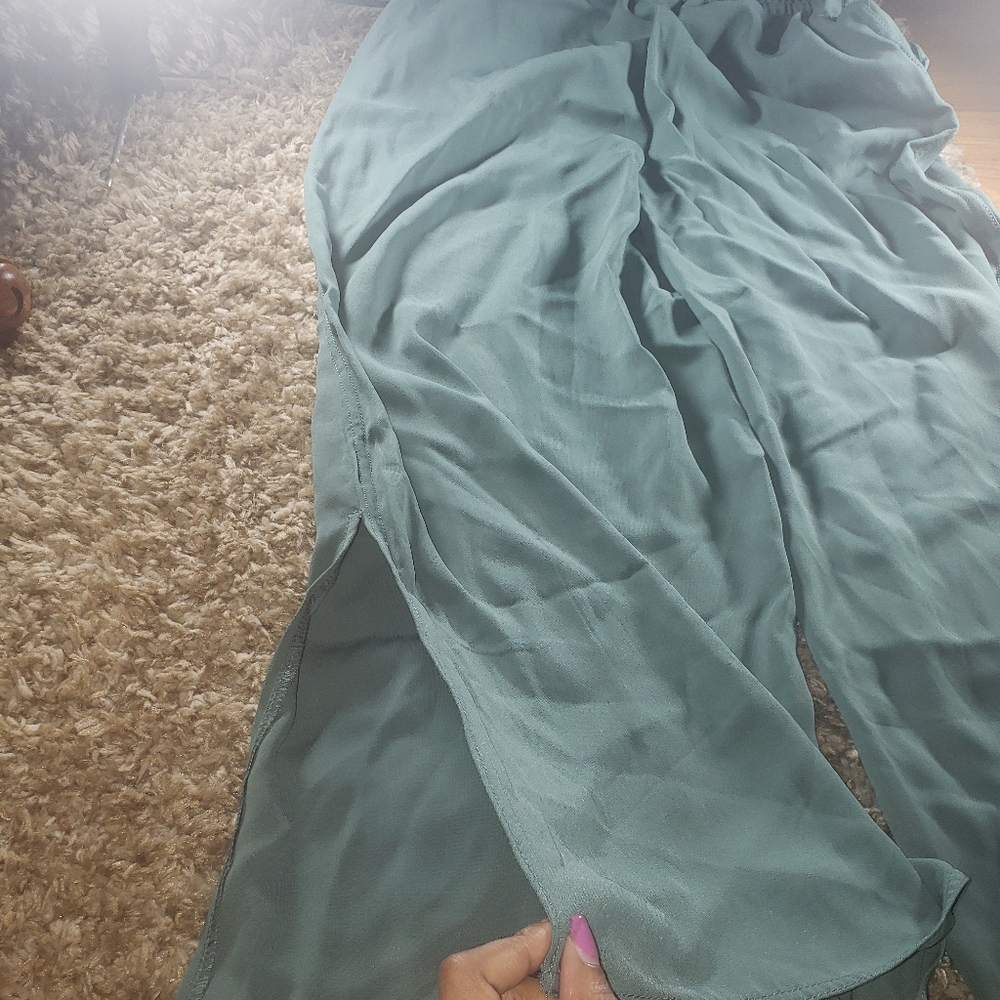 Loose Green Ankle Pants NWT - Picture 3 of 5